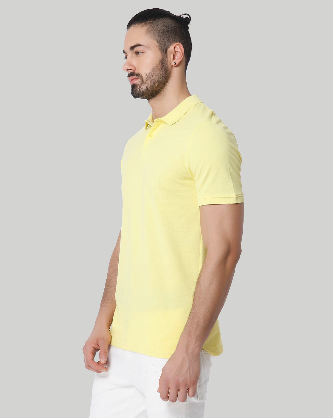 Yellow Polo Neck T-Shirt