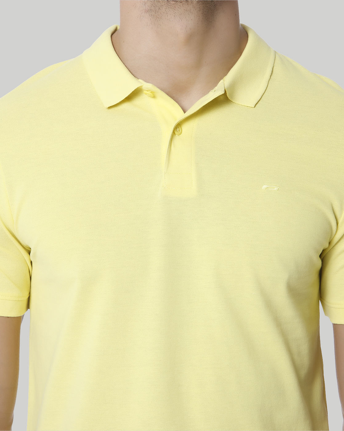 Yellow Polo Neck T-Shirt