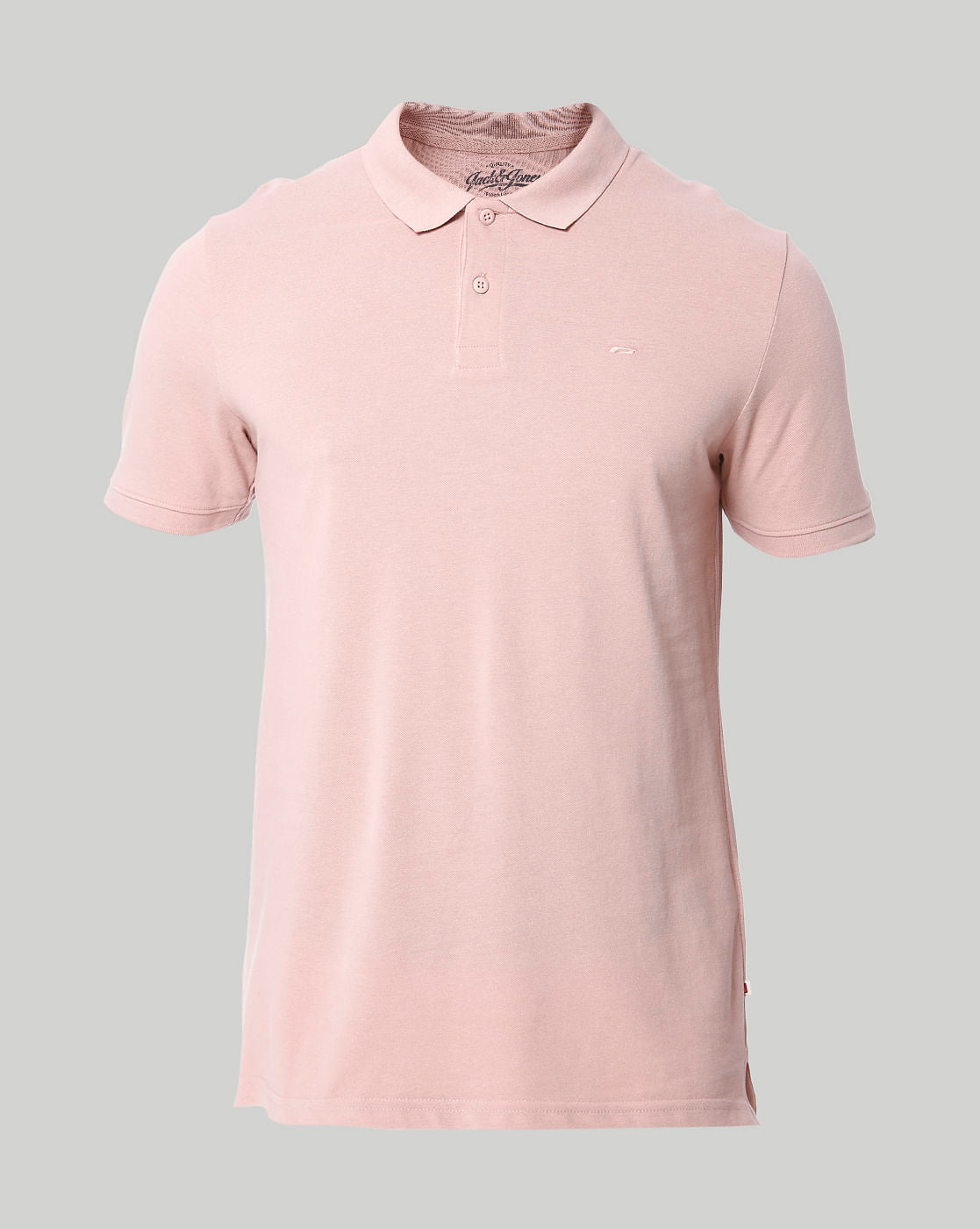Pink Polo Neck T-Shirt