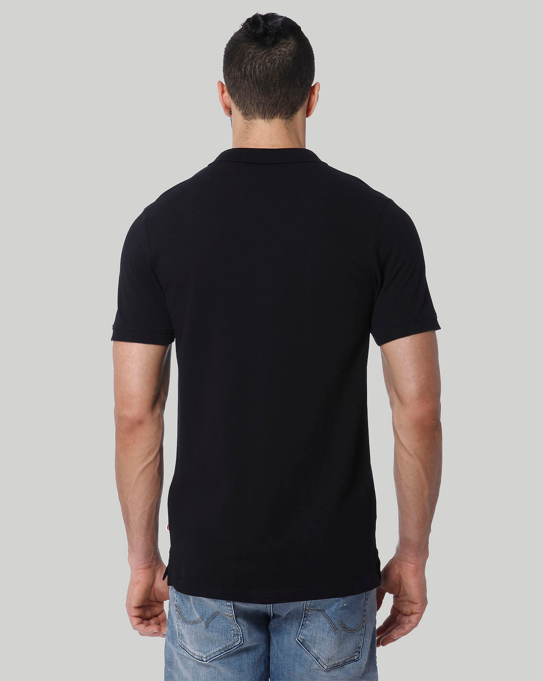 Black Polo Neck T-Shirt