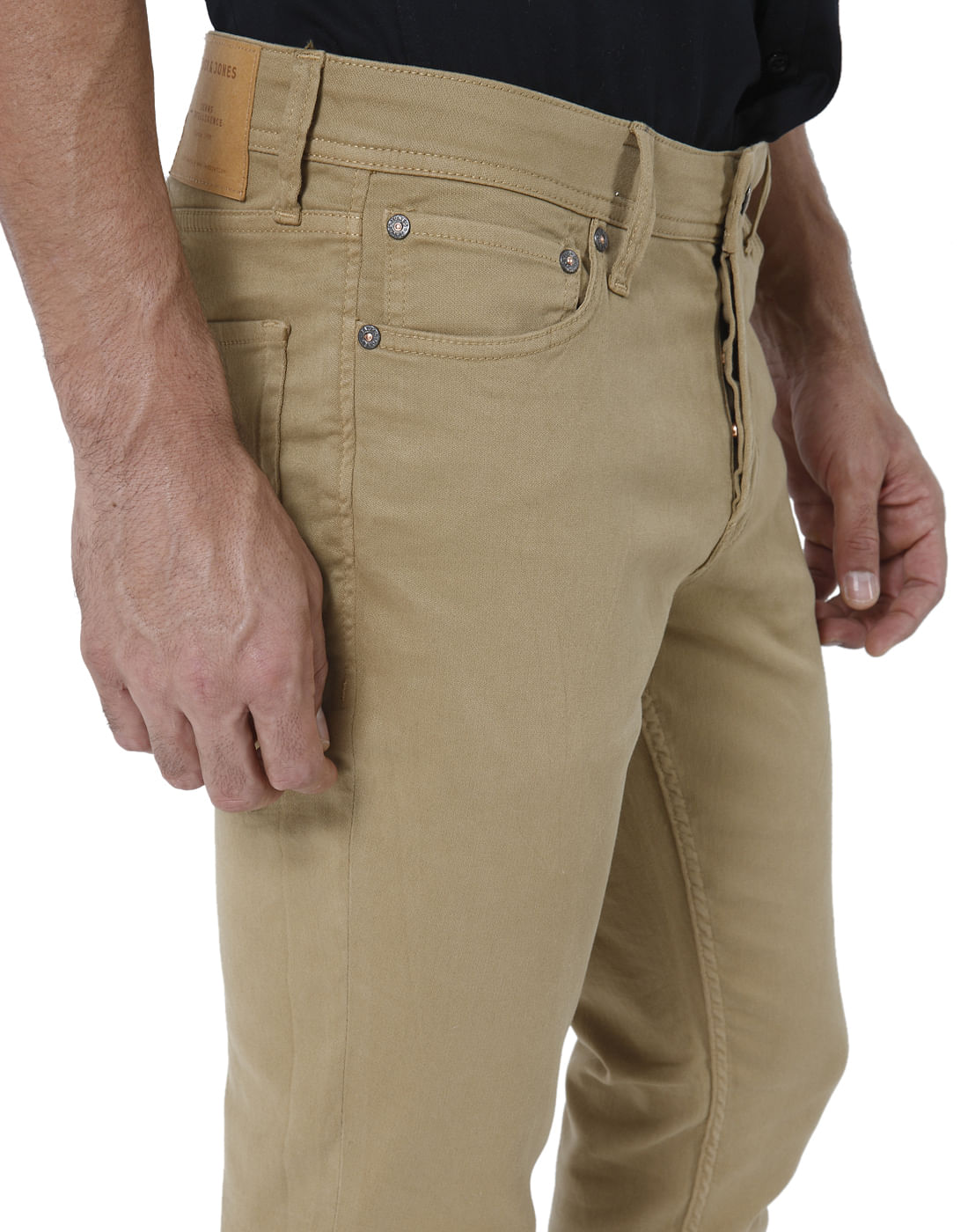 Brown Low Rise Slim Fit Pants