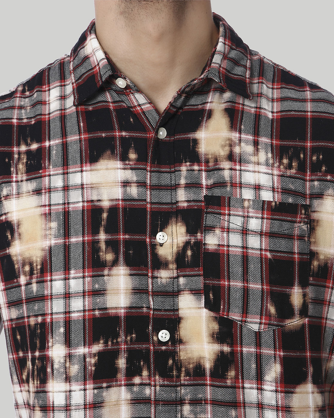 Red Check Sleeveless Shirt