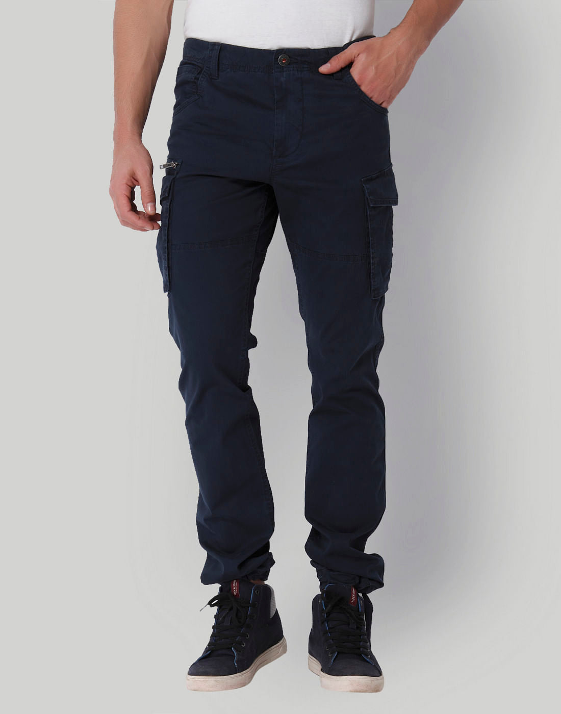 Blue Regular Fit Casual Pants - 38/34