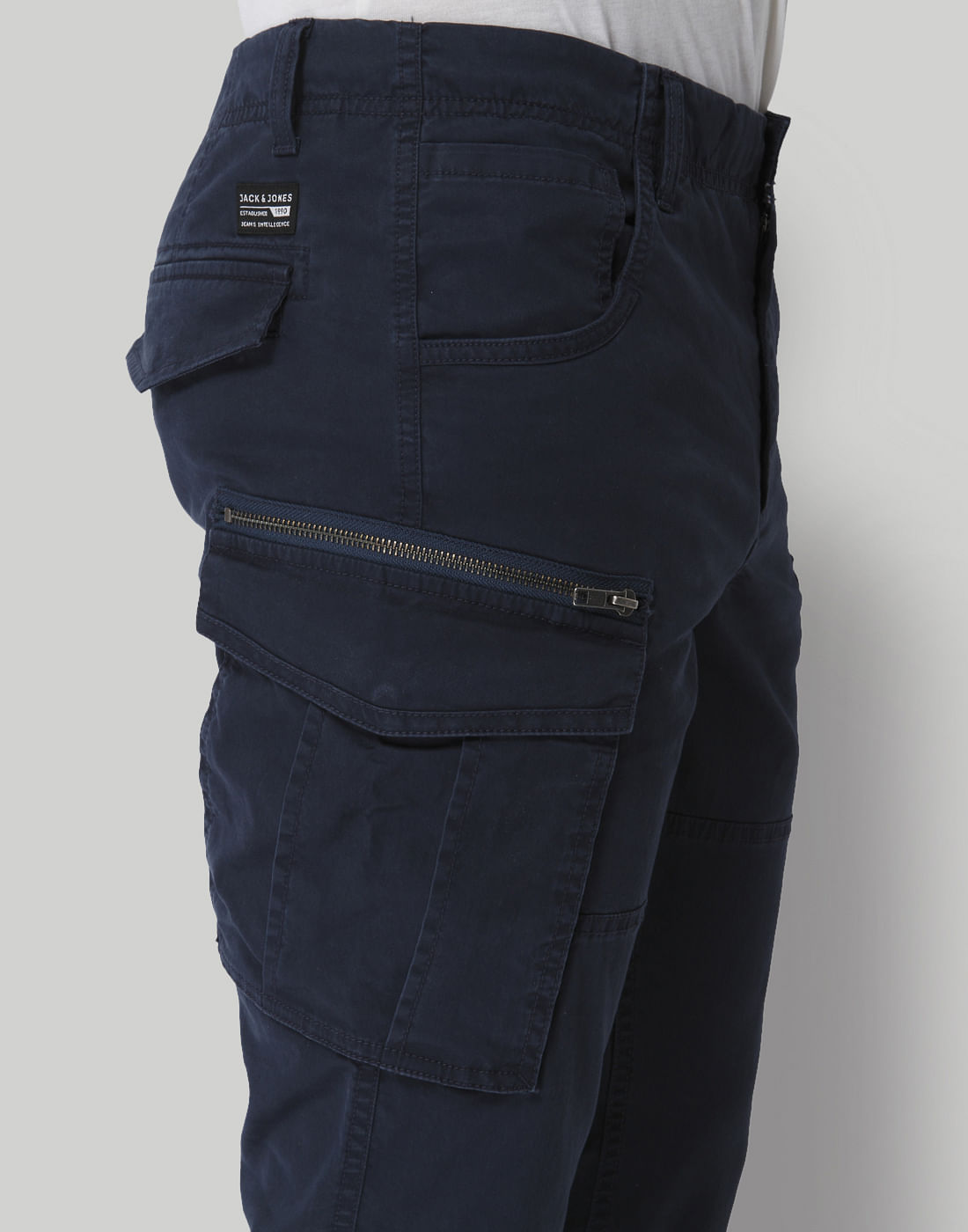Blue Regular Fit Casual Pants