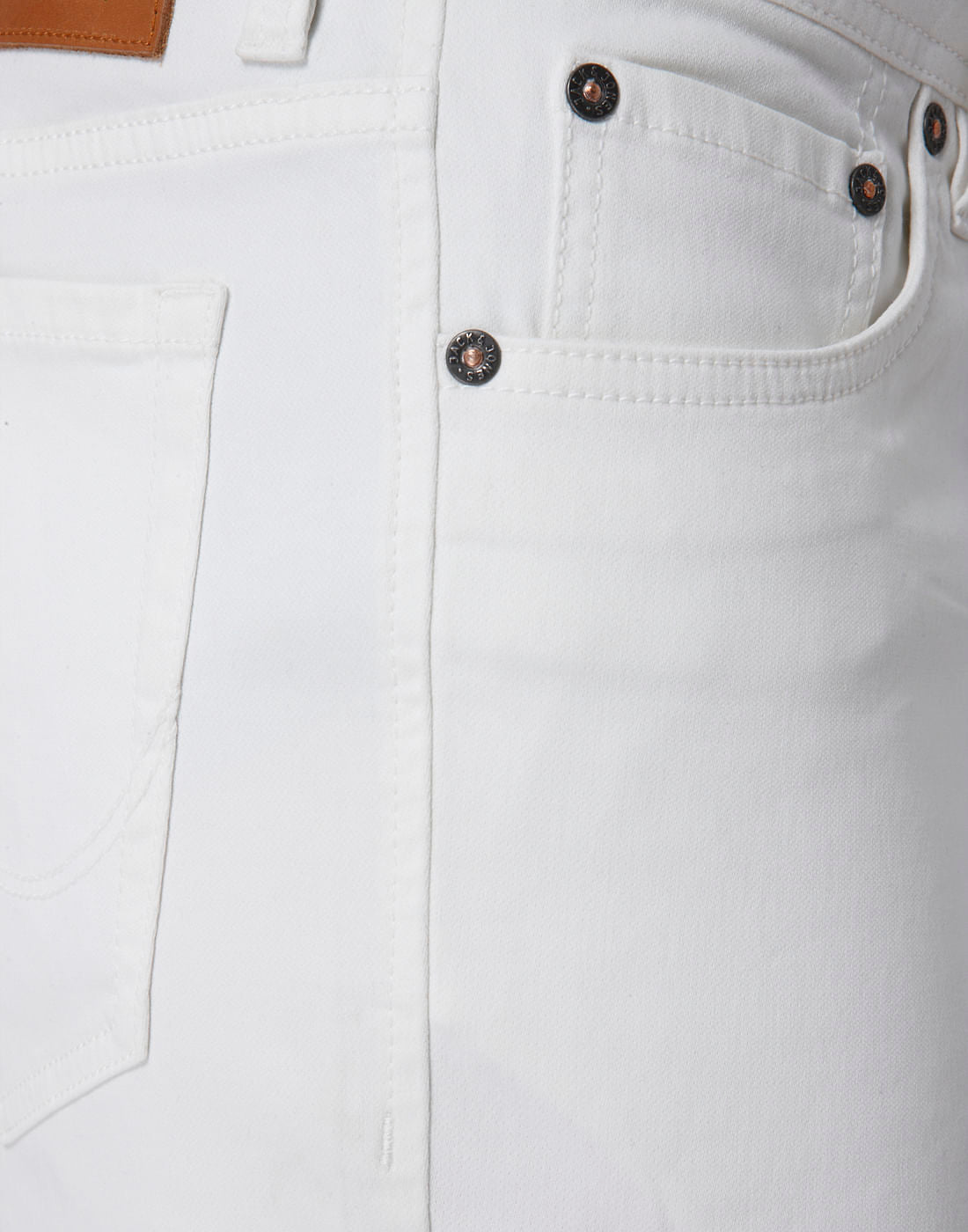 White Slim Fit Shorts