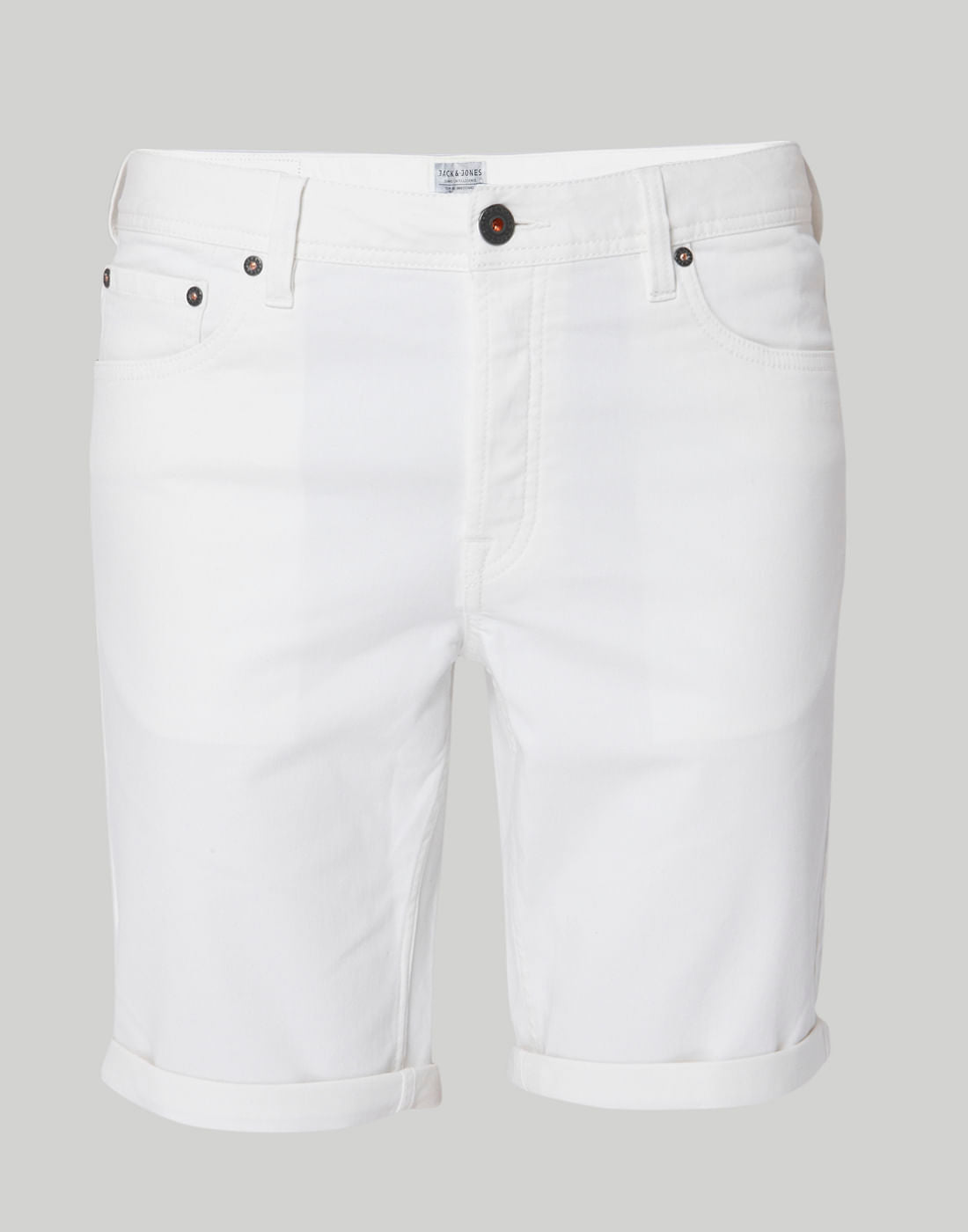 White Slim Fit Shorts
