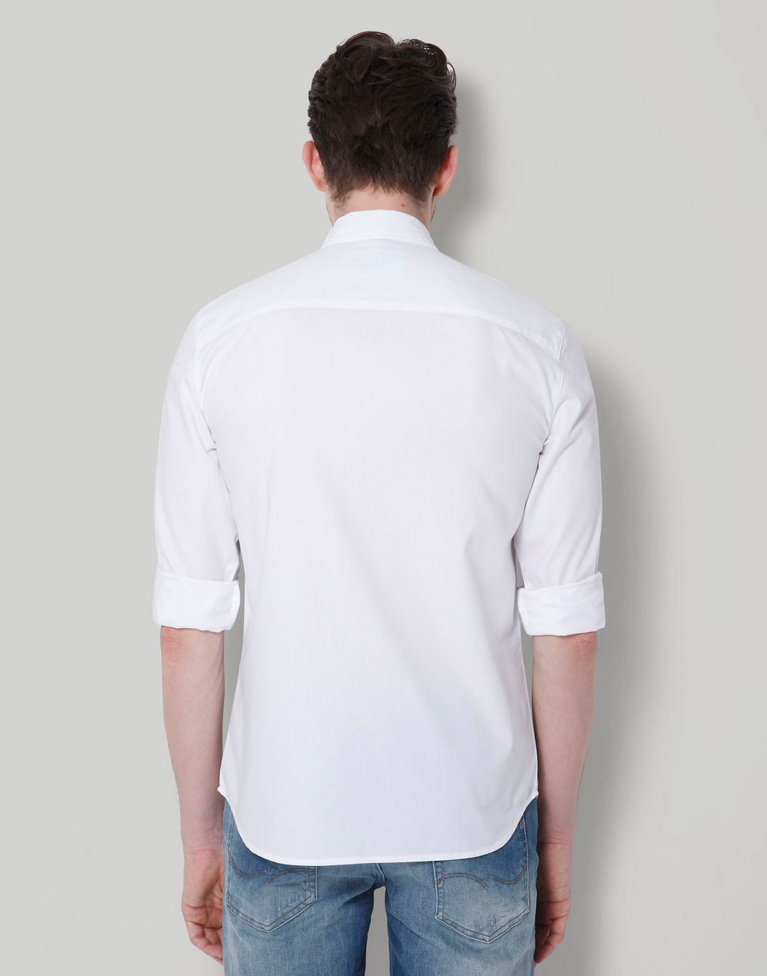 White Striped Full Sleeves Shirt