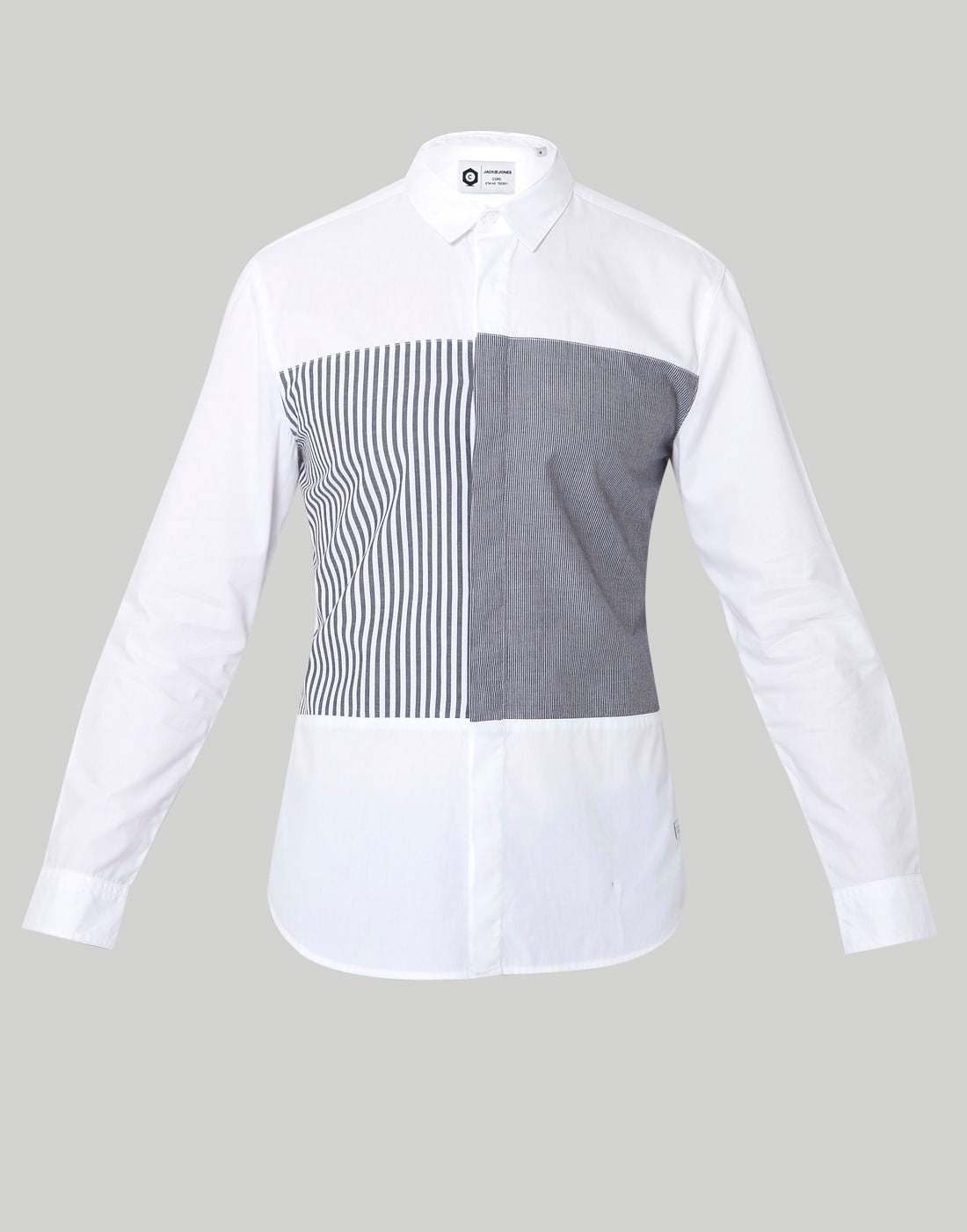 White Striped Full Sleeves Shirt