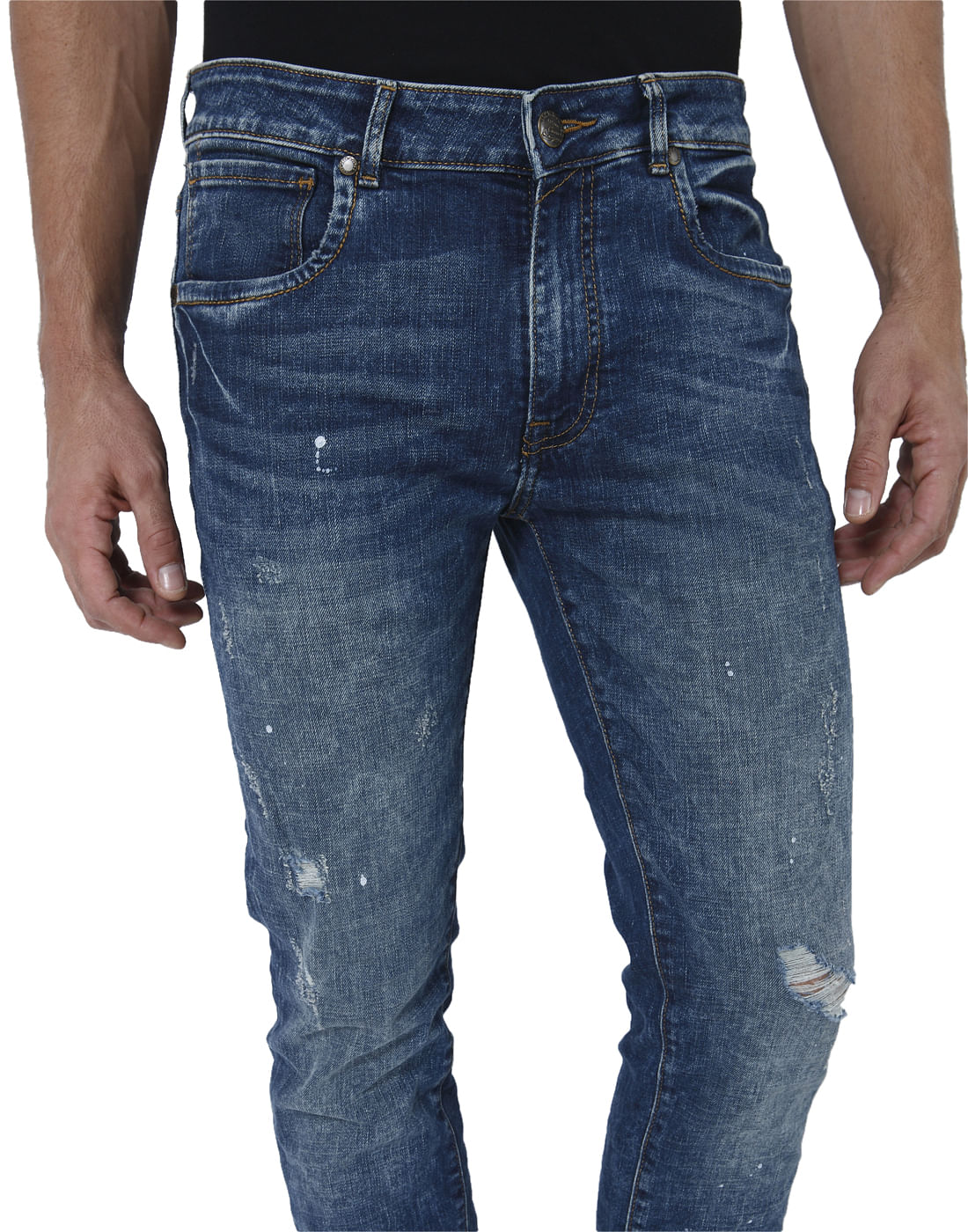Blue Ripped Ben Skinny Fit Jeans