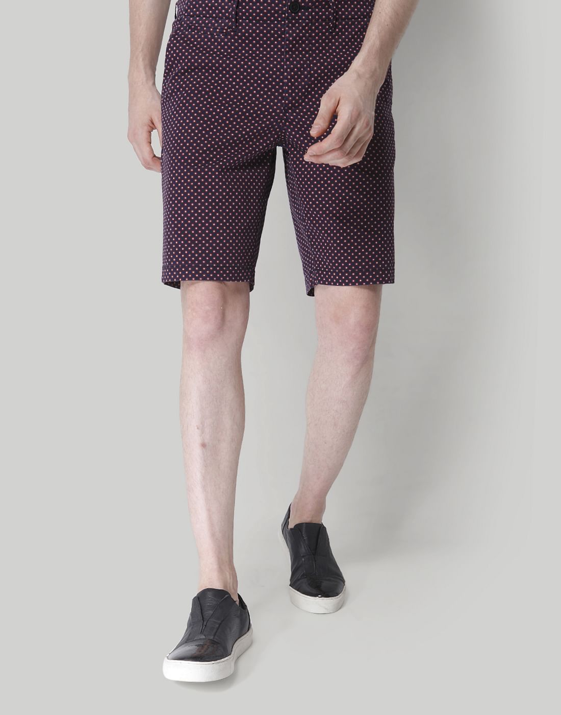 Purple All Over Print Chino Shorts - S