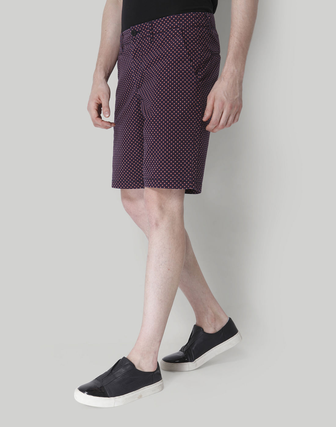 Purple All Over Print Chino Shorts