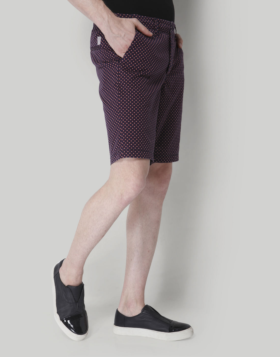 Purple All Over Print Chino Shorts