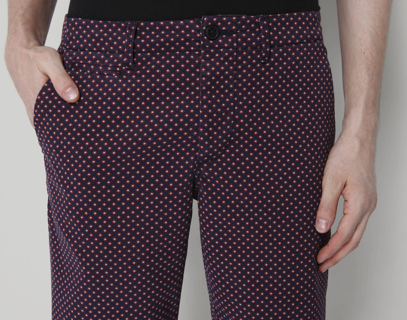Purple All Over Print Chino Shorts