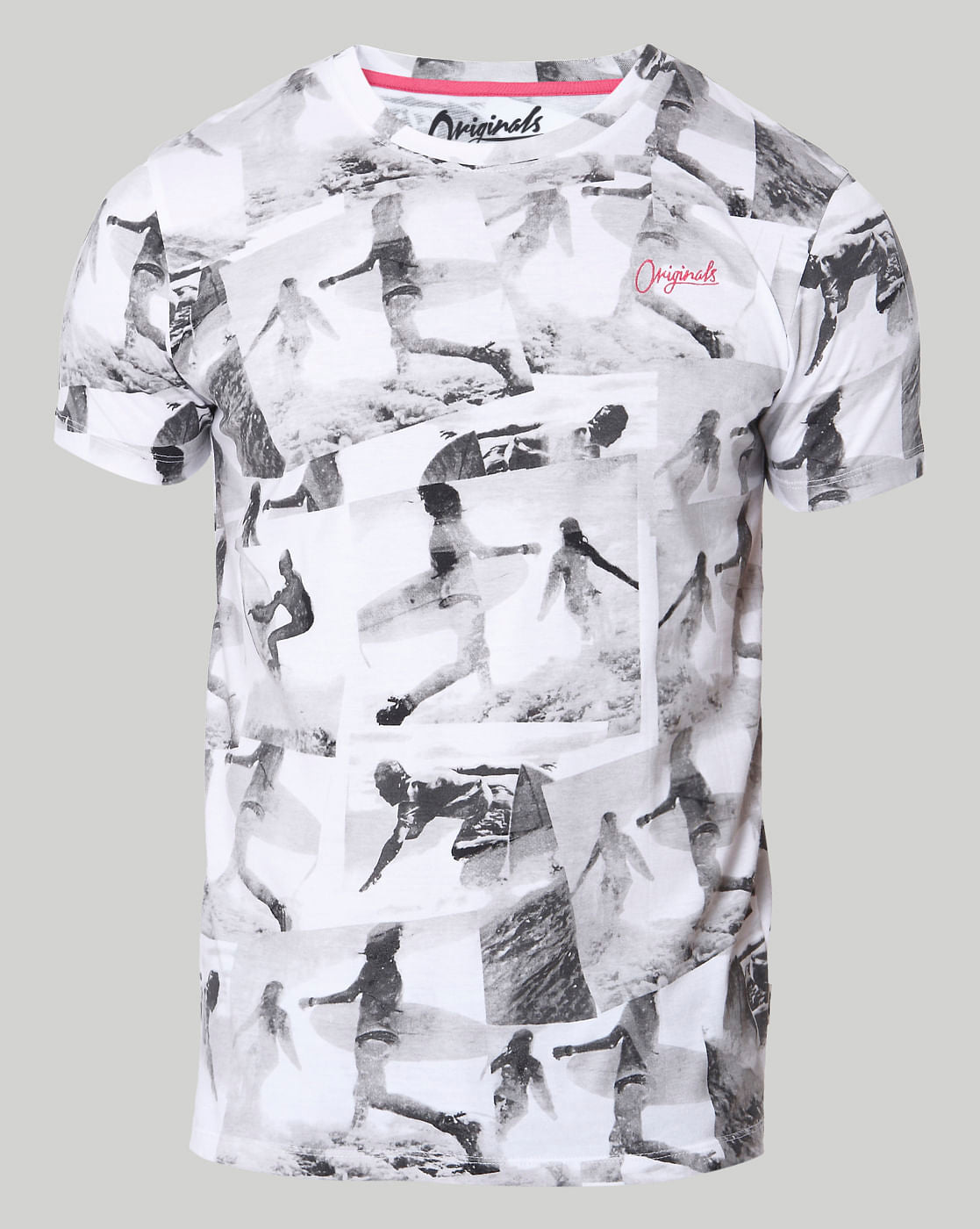 White Graphic Print Crew Neck T-Shirt