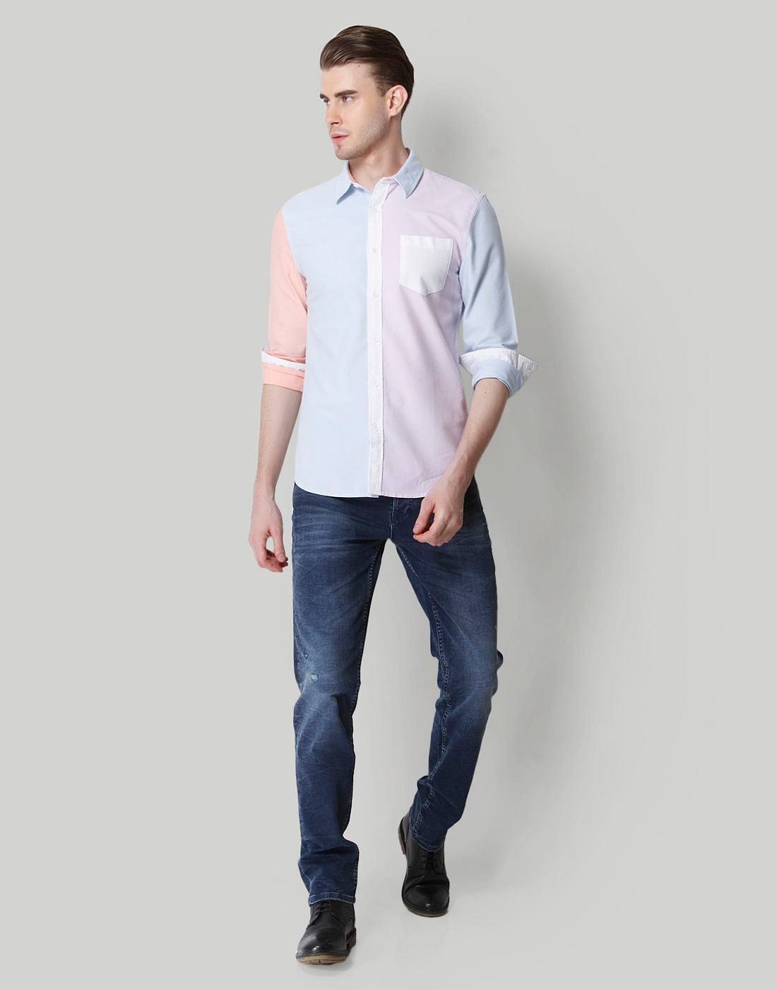 Blue Slim Fit Shirts