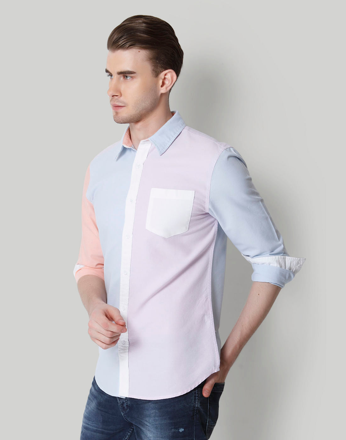 Blue Slim Fit Shirts