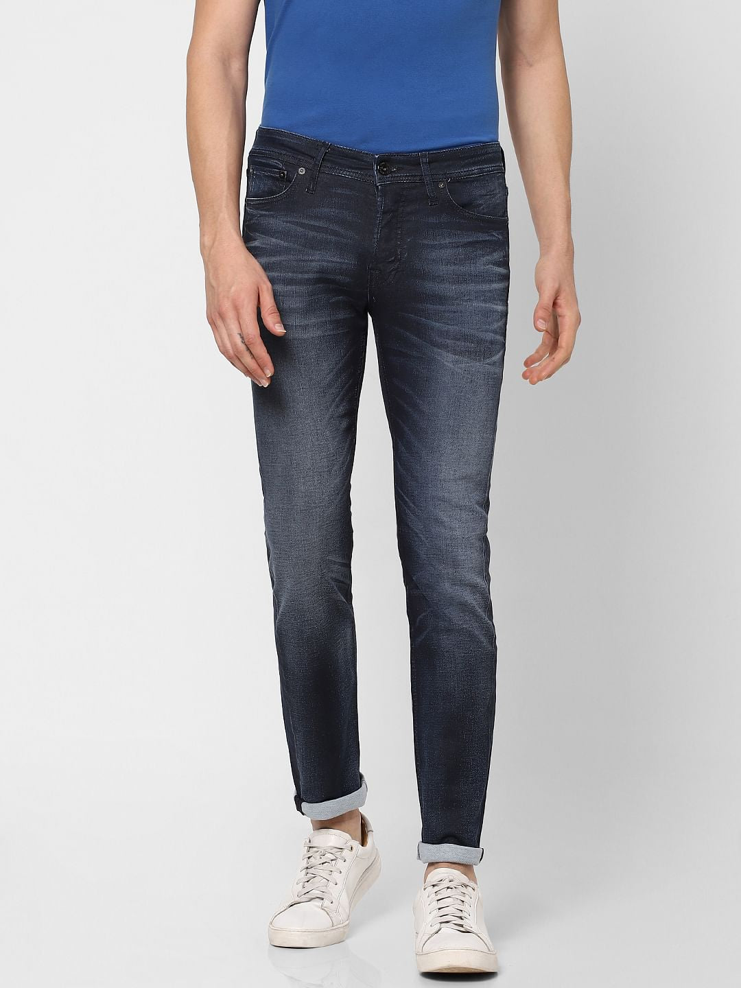 Dark Blue Low Rise Glenn Slim Fit Jeans