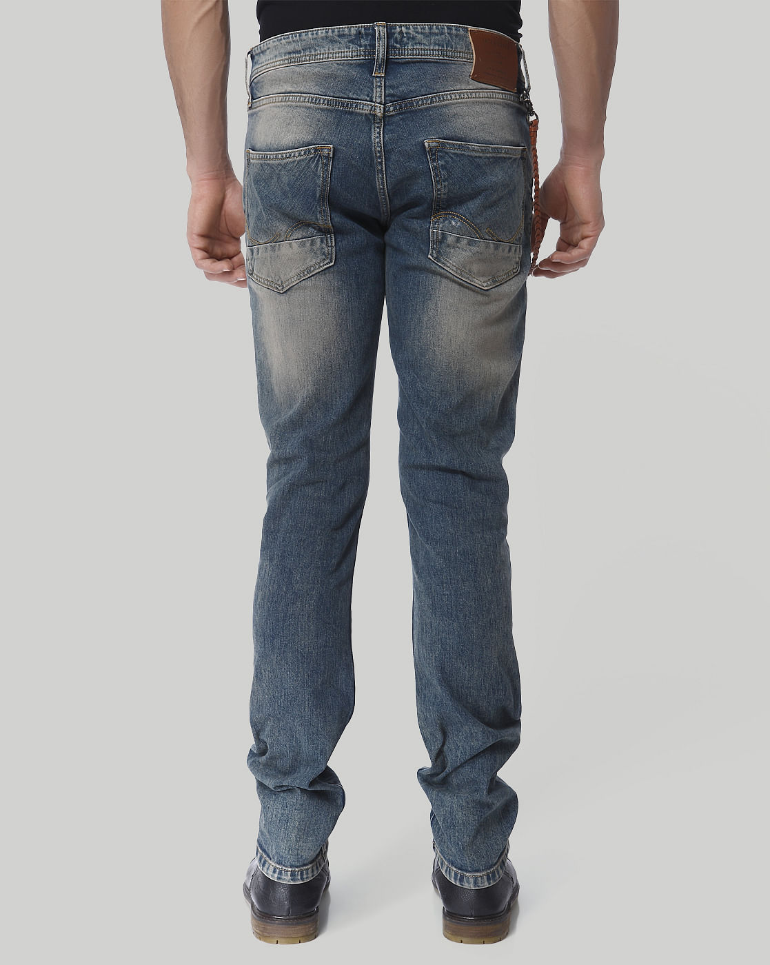 Blue Washed Tim Slim Fit Jeans