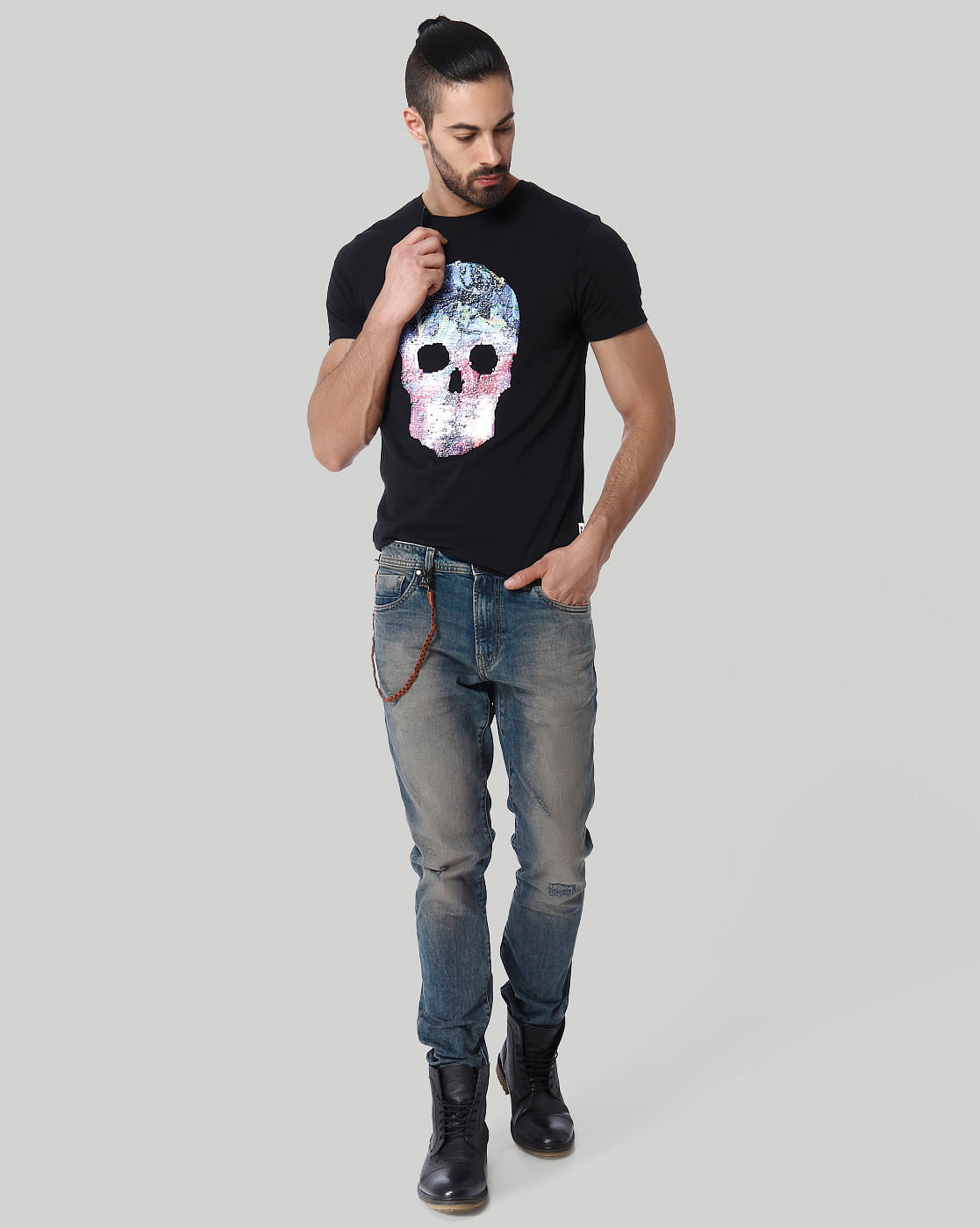 Blue Washed Tim Slim Fit Jeans