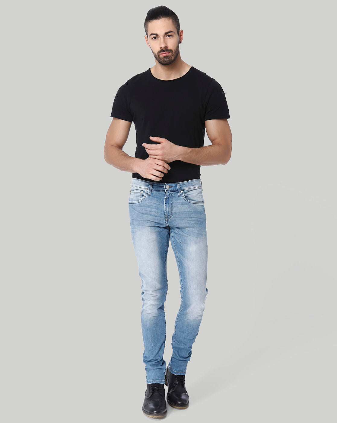 Blue Faded Glenn Slim Fit Jeans