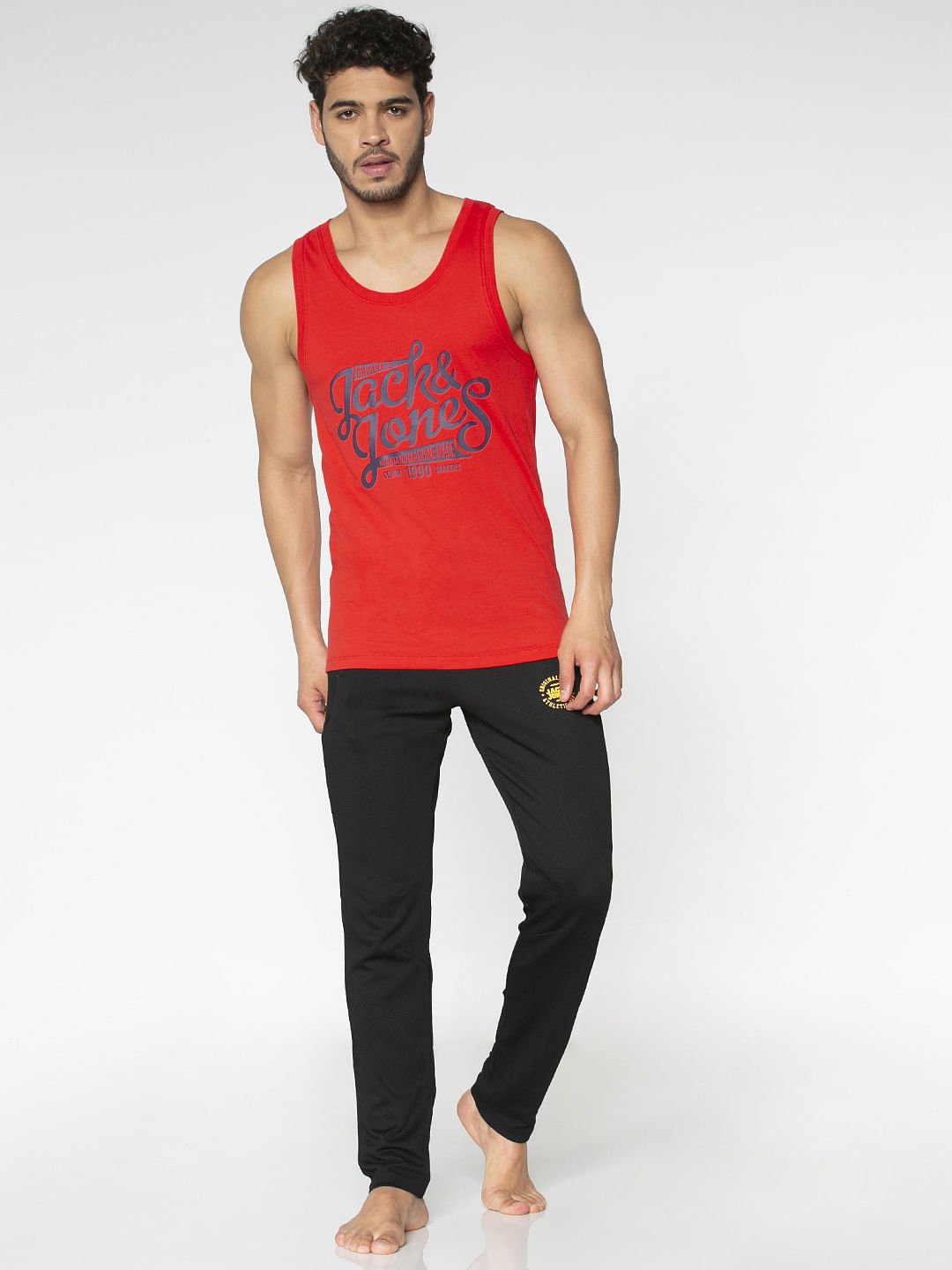Red Logo Print Vest - S