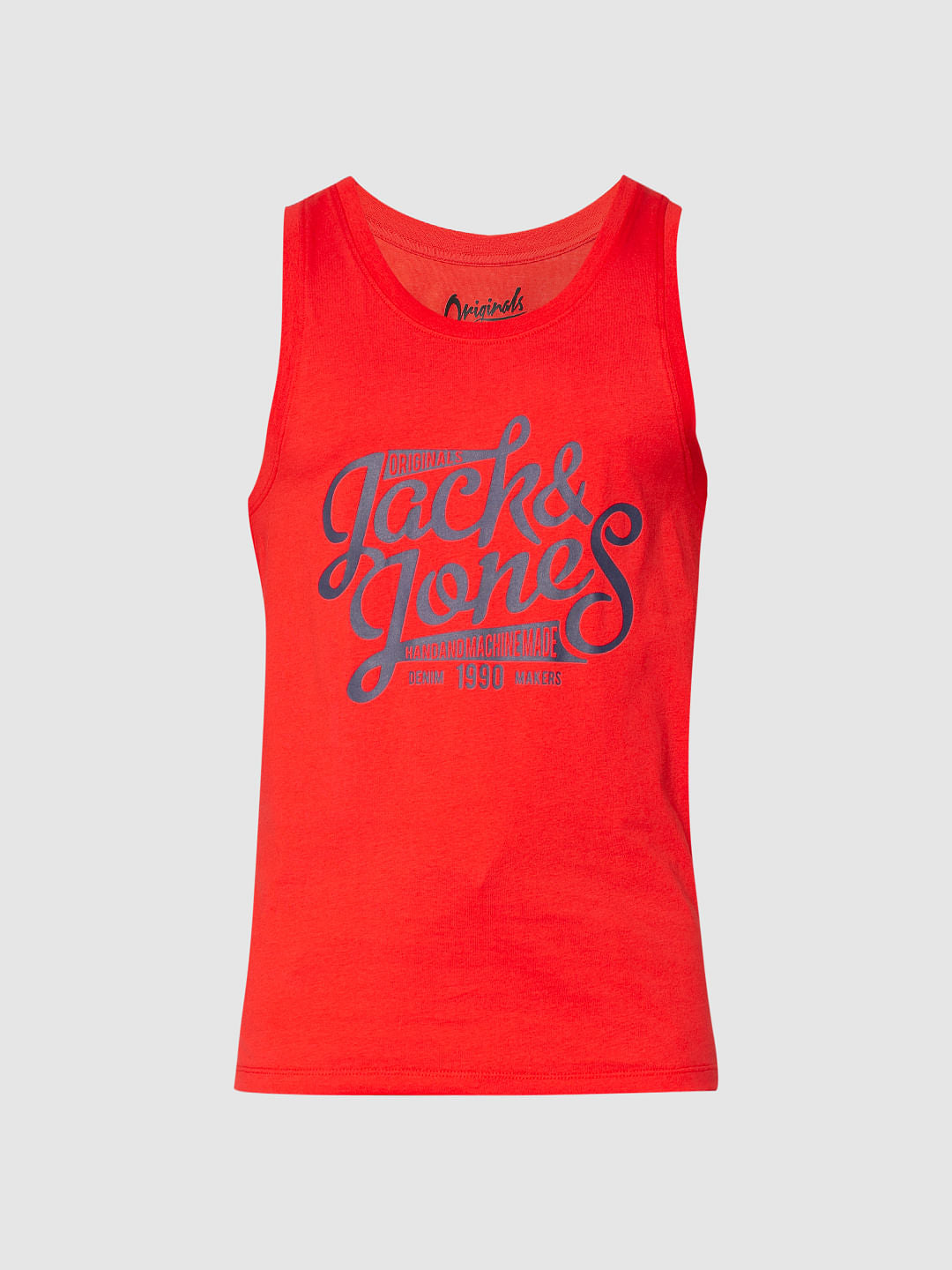 Red Logo Print Vest