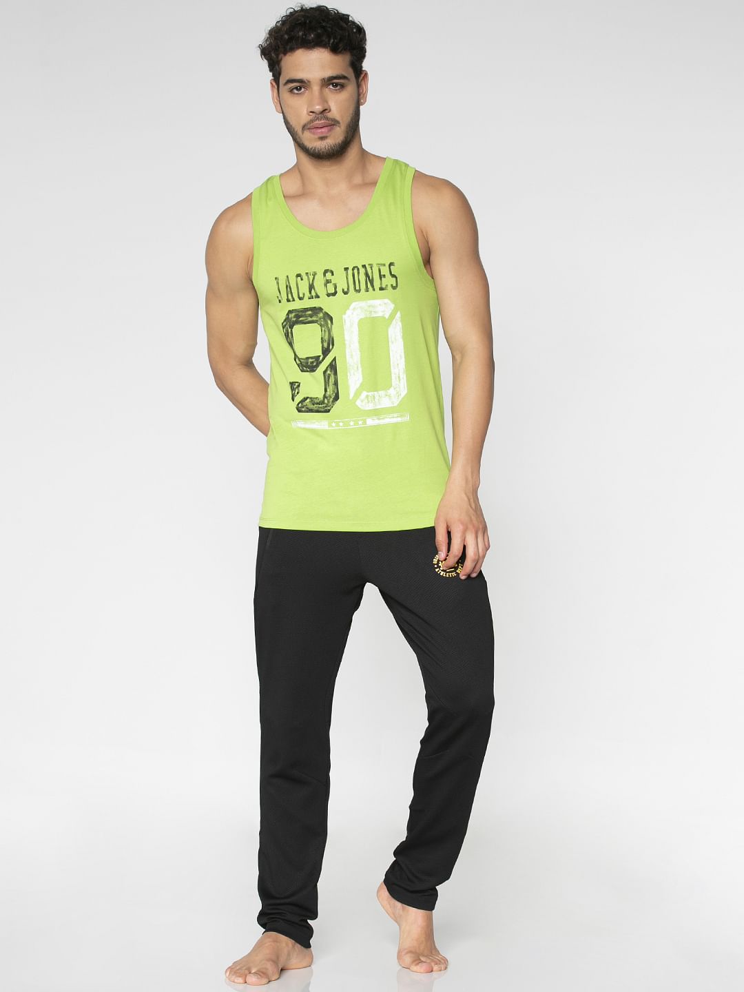 Green Logo Print Vest - XL
