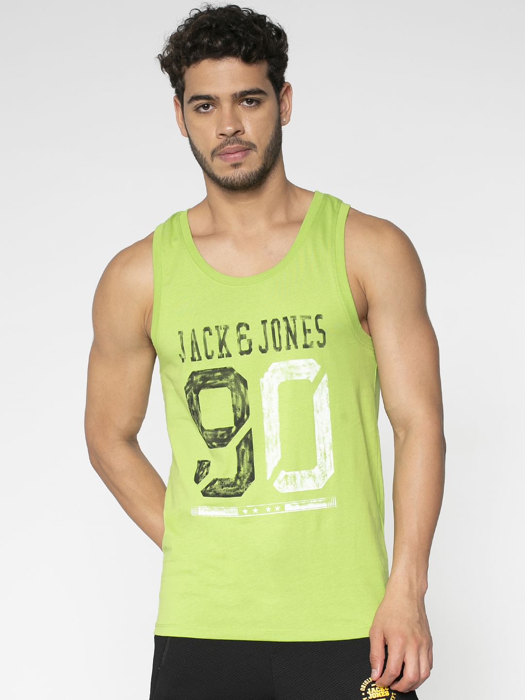Green Logo Print Vest