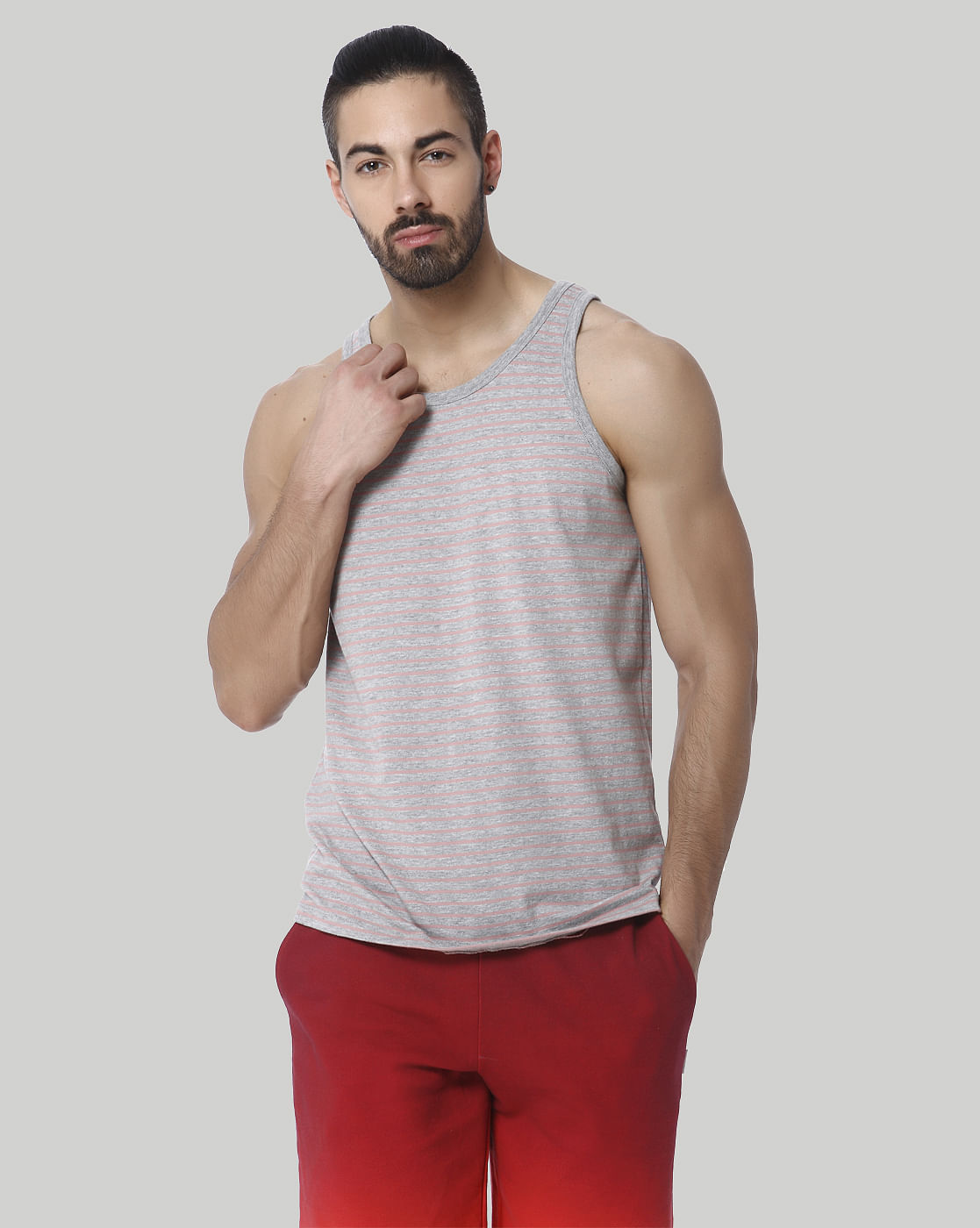 Pink Striped Fashion Vest - S
