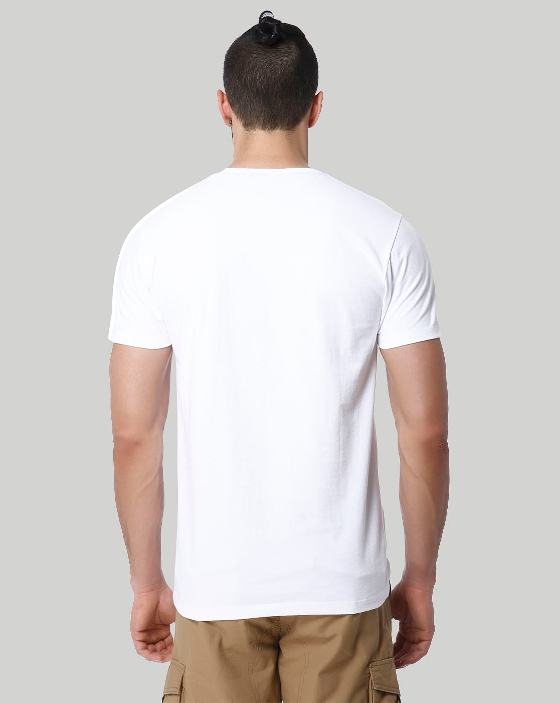 White Graphic Print Crew Neck T-Shirt