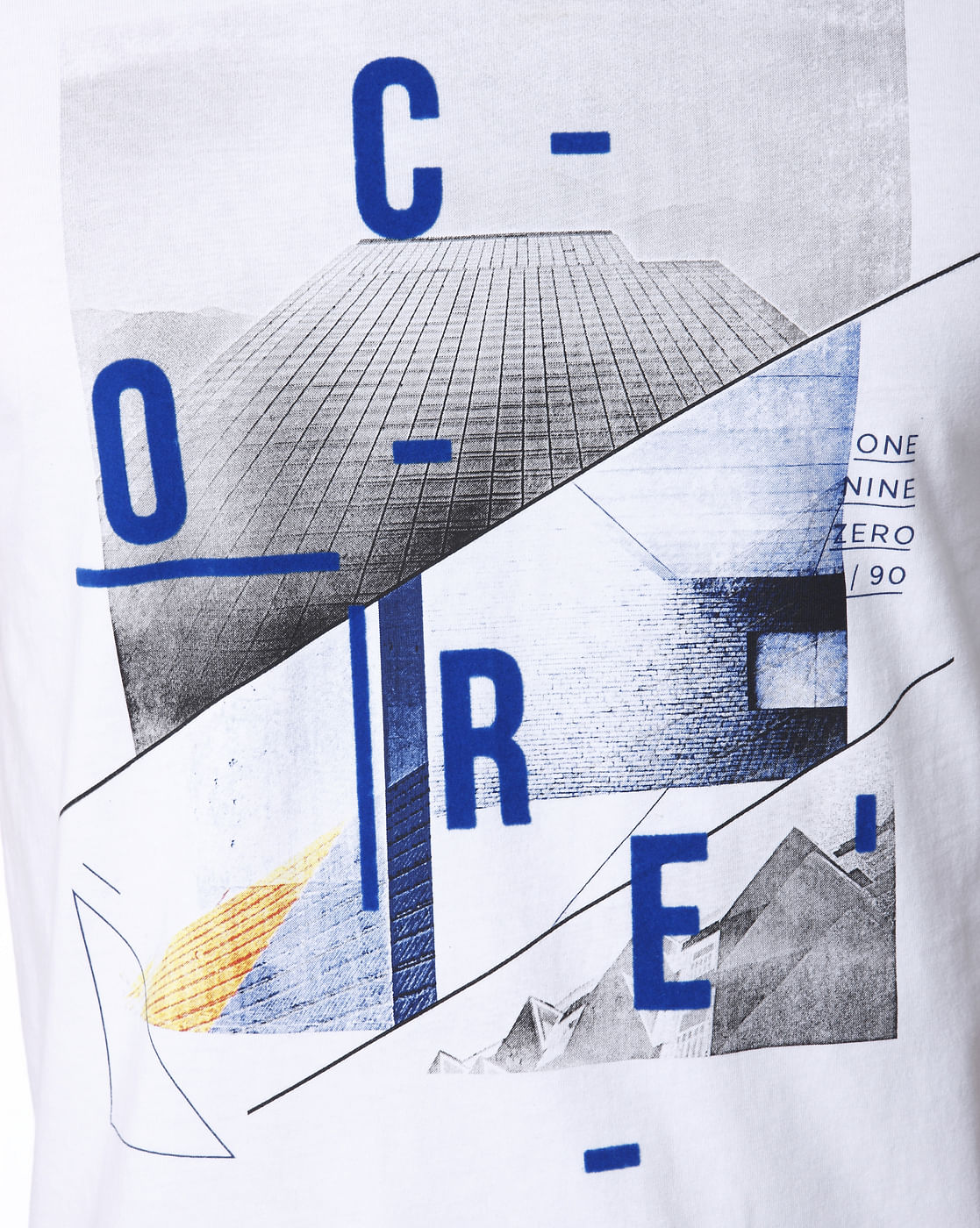 White Graphic Print Crew Neck T-Shirt