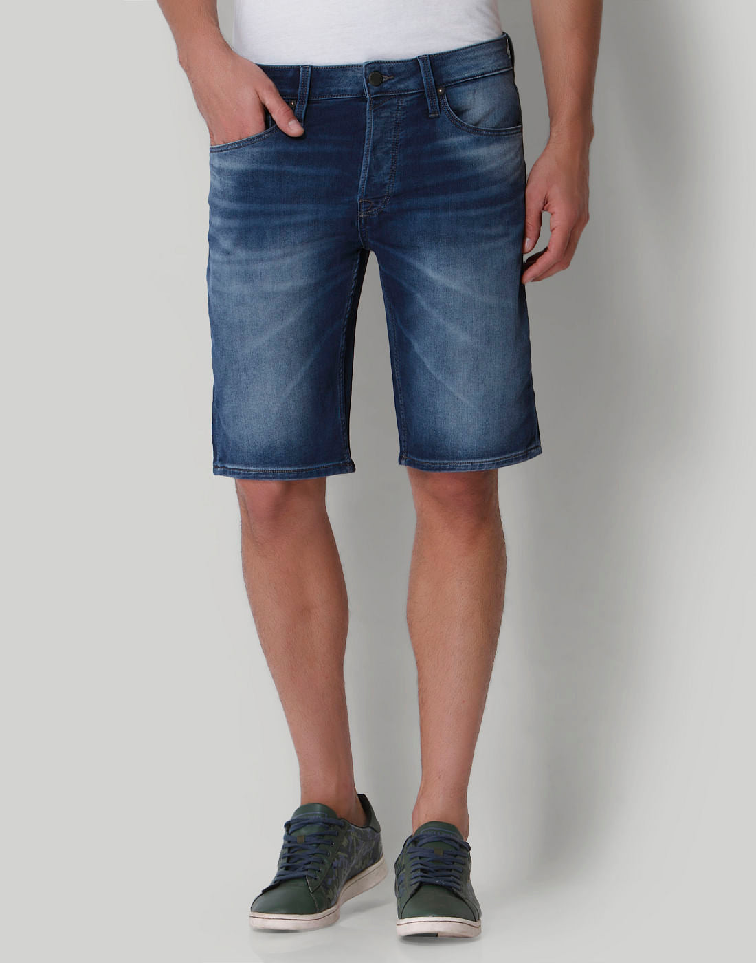 Blue Denim Shorts - S