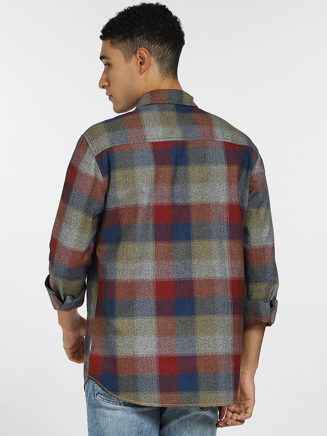 Red Check Full Sleeves Shirt