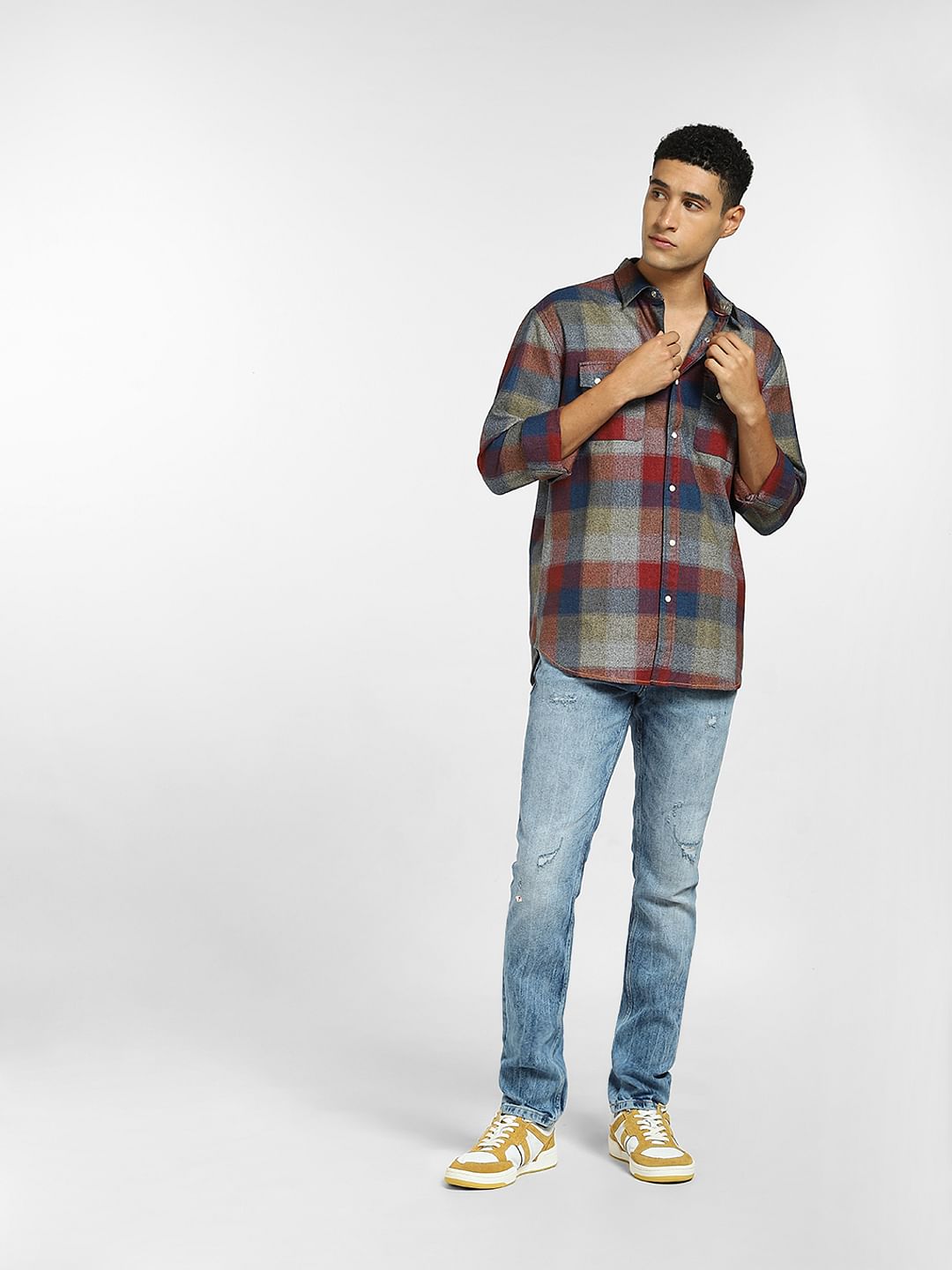 Red Check Full Sleeves Shirt