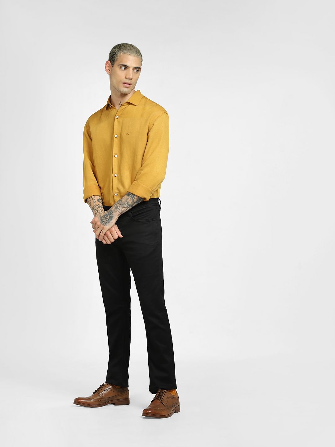 Yellow Full Sleeves Shirt