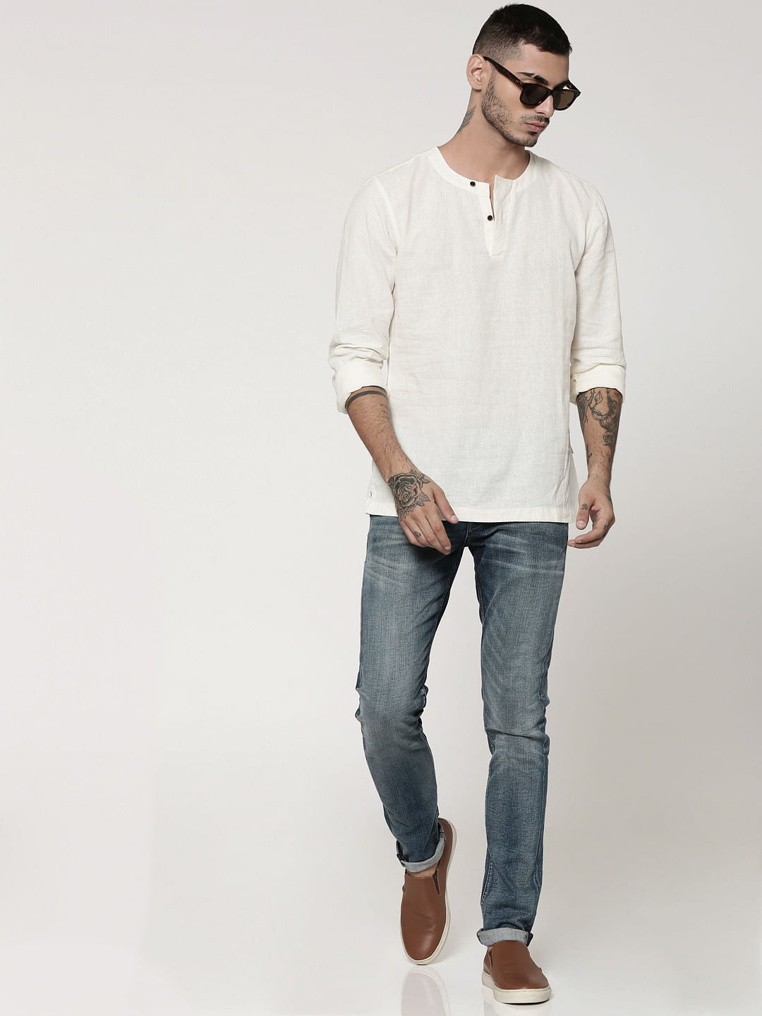 White Full Sleeves Shirt