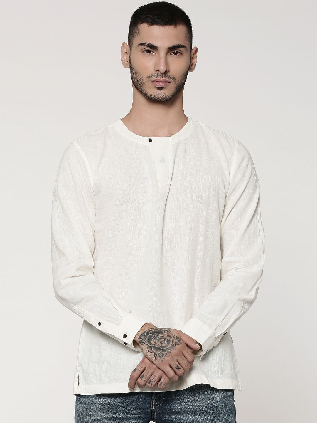 White Full Sleeves Shirt