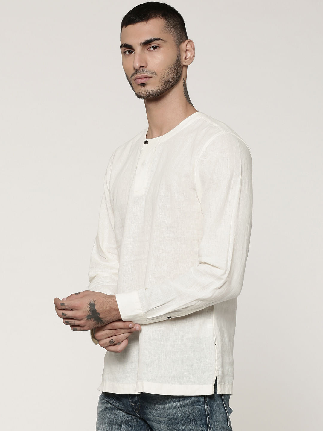 White Full Sleeves Shirt