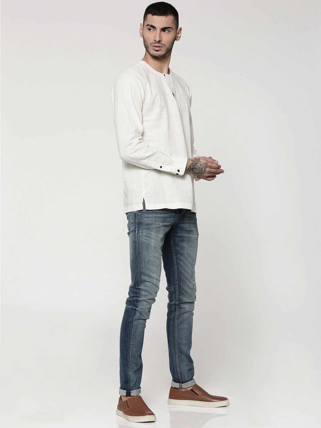 White Full Sleeves Shirt