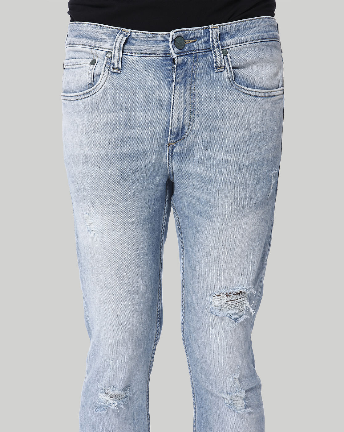 Light Blue Ripped Liam Skinny Jeans