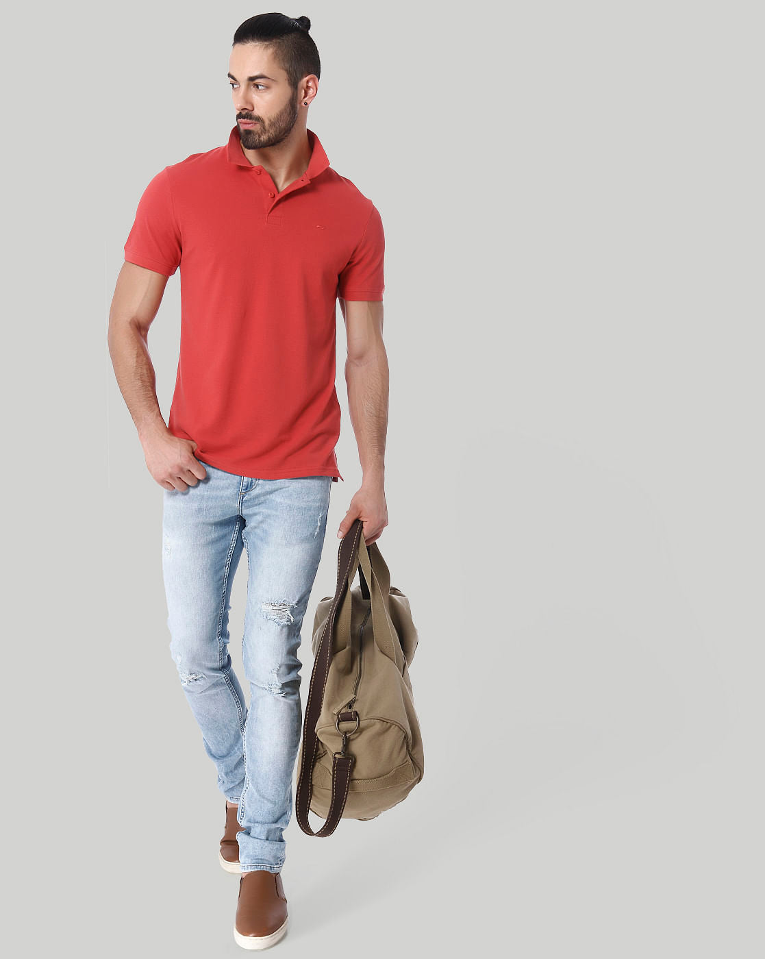 Light Blue Ripped Liam Skinny Jeans