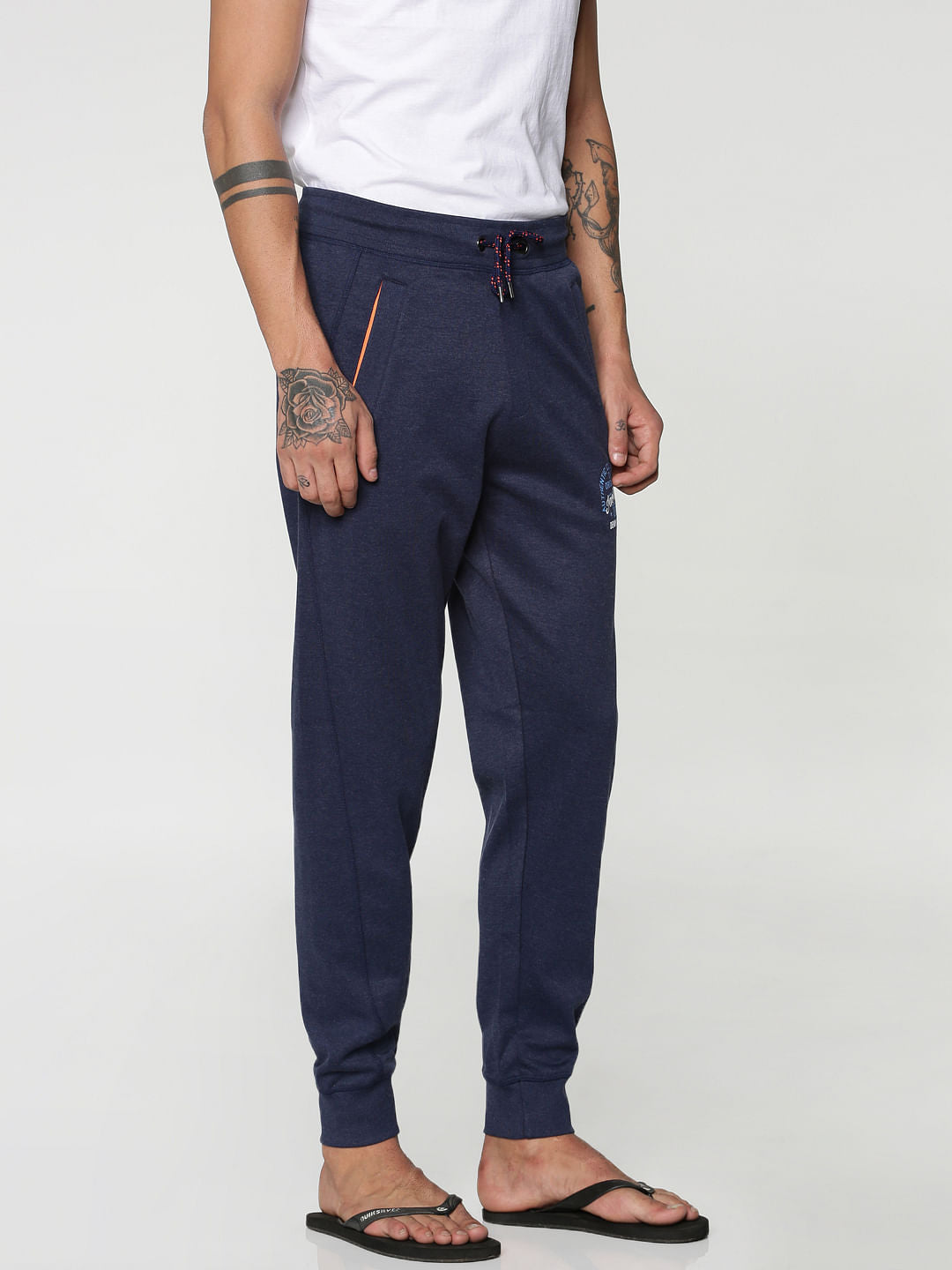 Navy Blue Drawstring Trackpants
