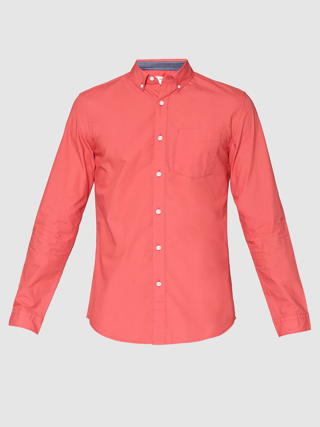 Red Slim Fit Full Sleeves Shirt