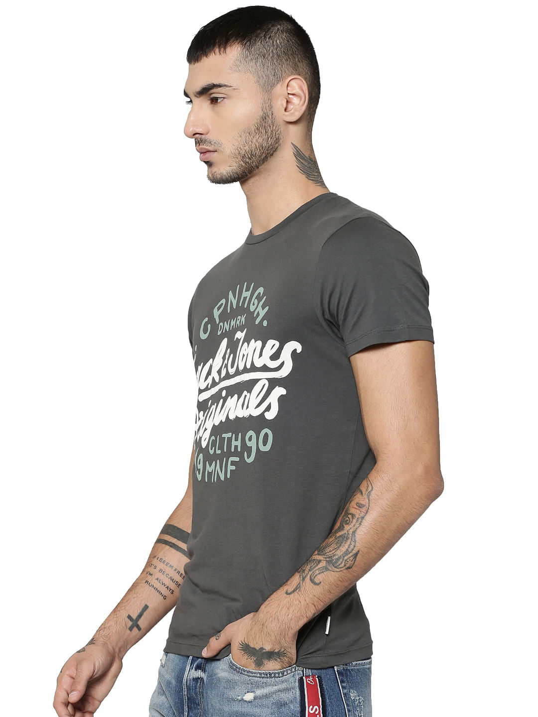Blue Slim Fit T-Shirts
