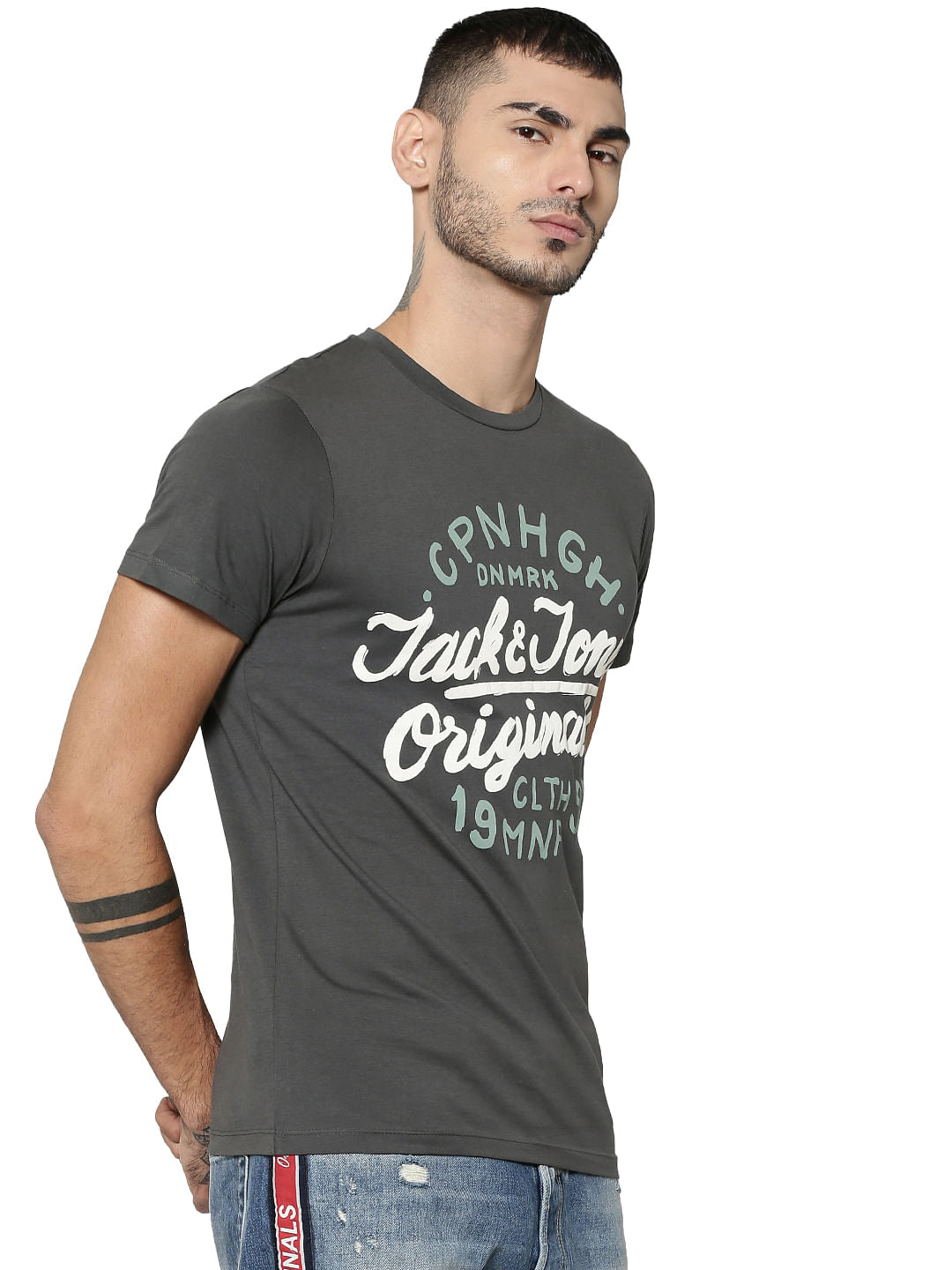 Blue Slim Fit T-Shirts