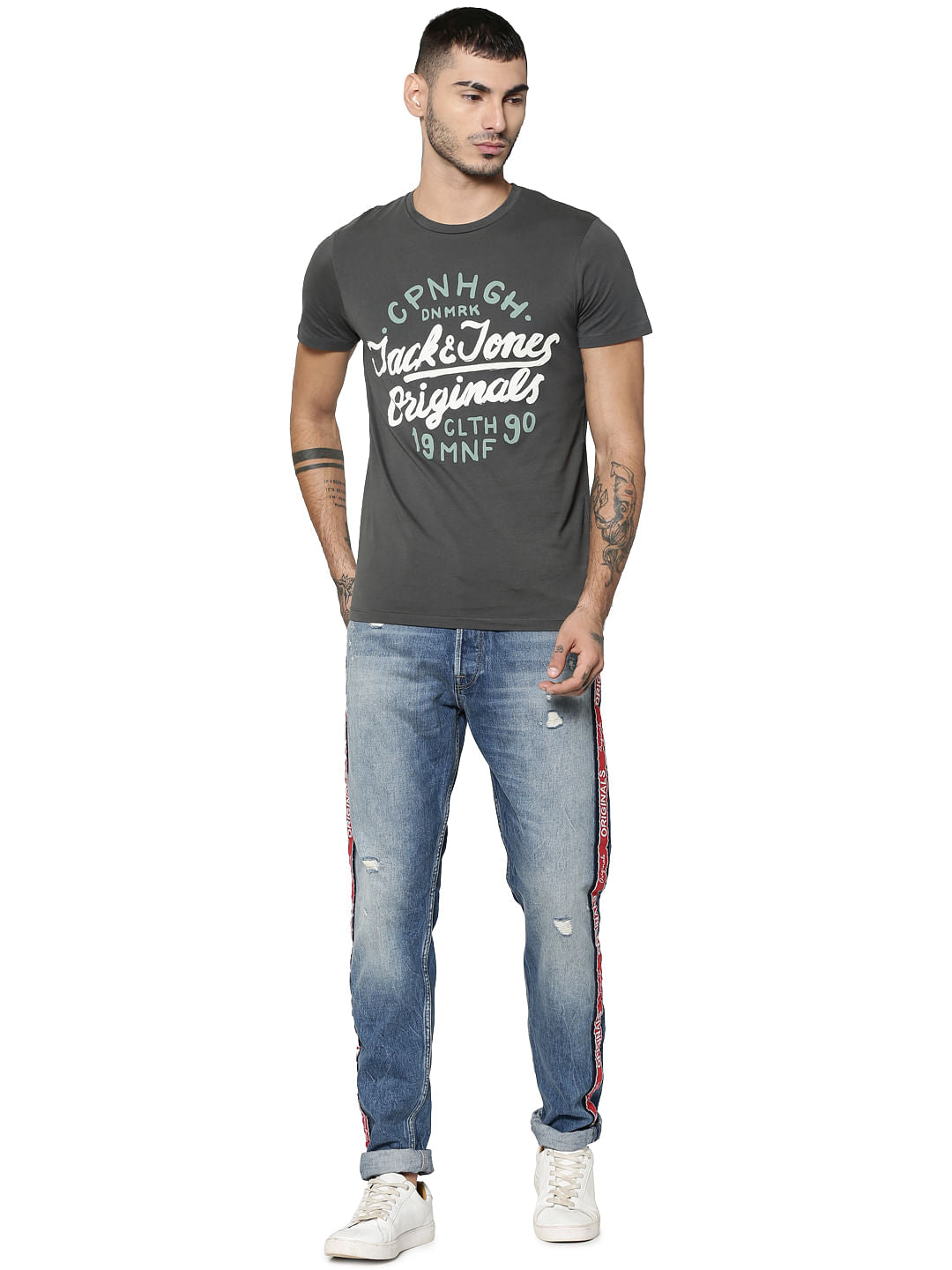 Blue Slim Fit T-Shirts