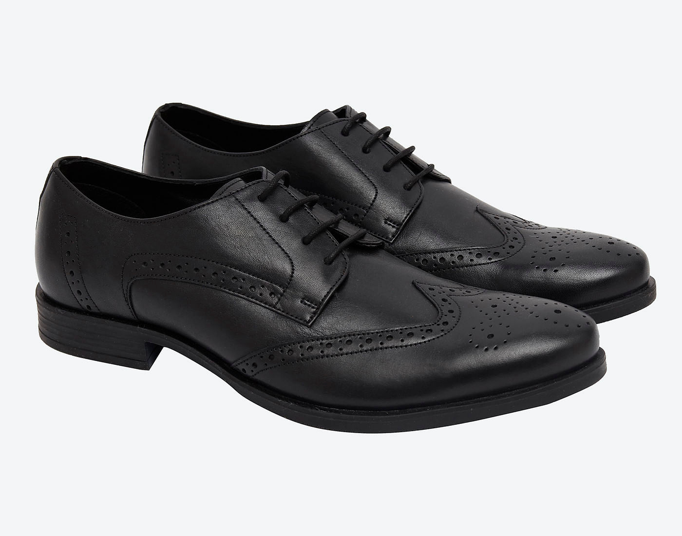 Black Leather Oxfords