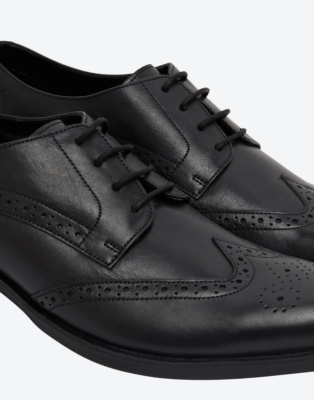 Black Leather Oxfords