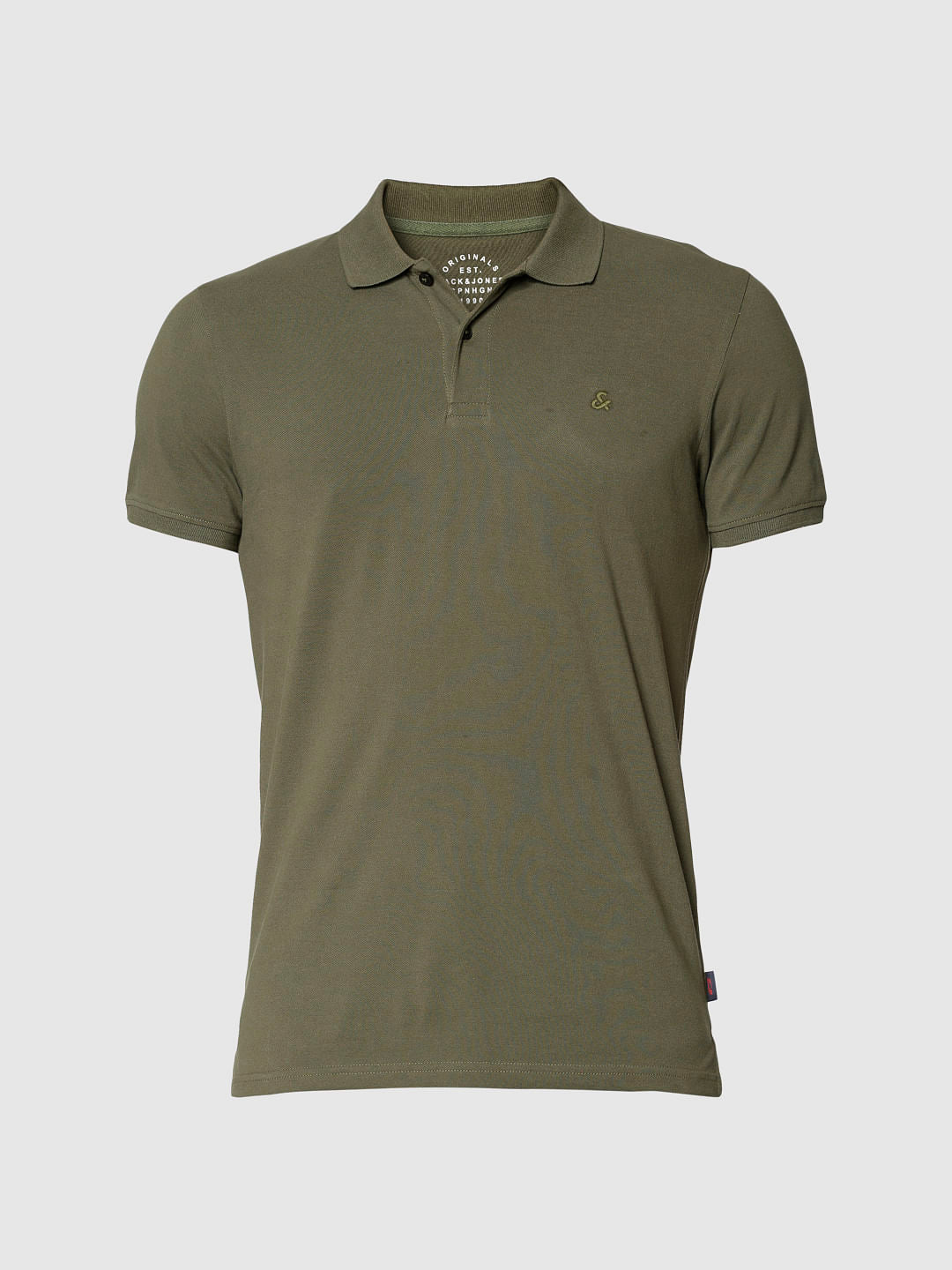 Green Slim Fit Polo Neck T-Shirt