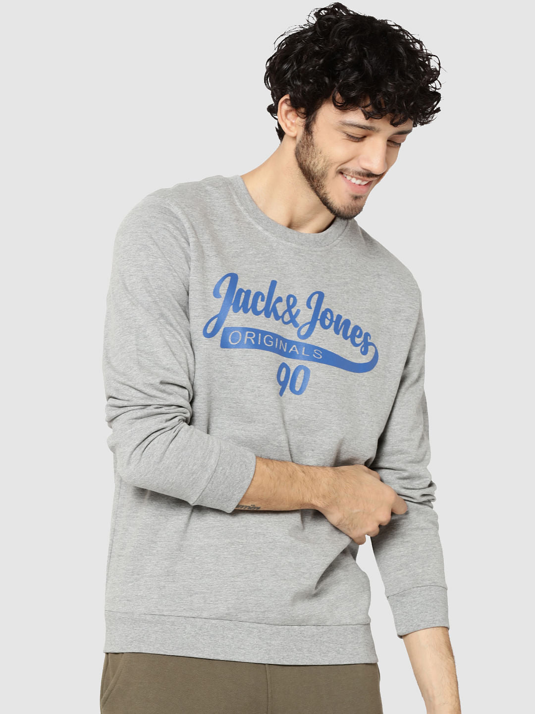 Grey Regular Fit Pullover